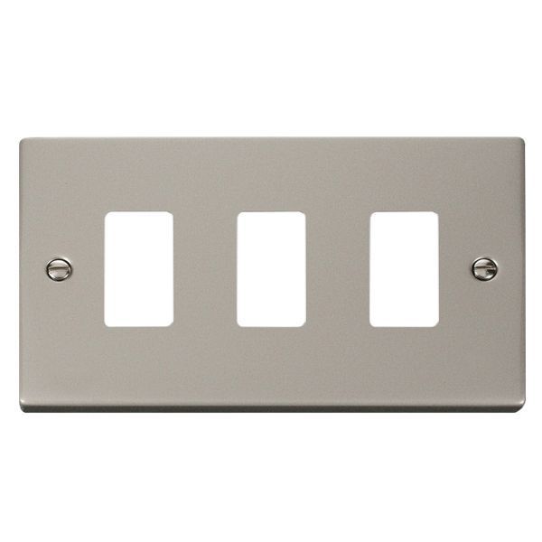 Click VPPN20403 GridPro Pearl Nickel 3 Gang Deco Range Front Plate