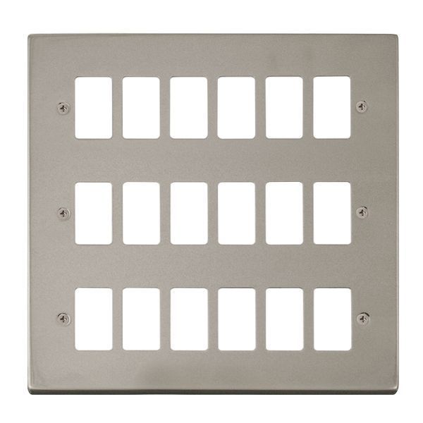 Click VPPN20518 GridPro Pearl Nickel 18 Gang Deco Range Front Plate