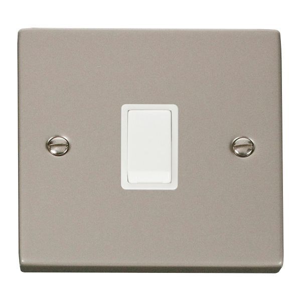 Click VPPN622WH Deco Pearl Nickel 20A 2 Pole Switch - White Insert