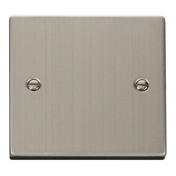 Click VPSS060 Deco Stainless Steel 1 Gang Blank Plate