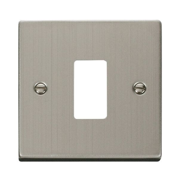 Click VPSS20401 GridPro Stainless Steel 1 Gang Deco Range Front Plate