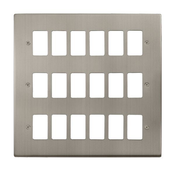 Click VPSS20518 GridPro Stainless Steel 18 Gang Deco Range Front Plate