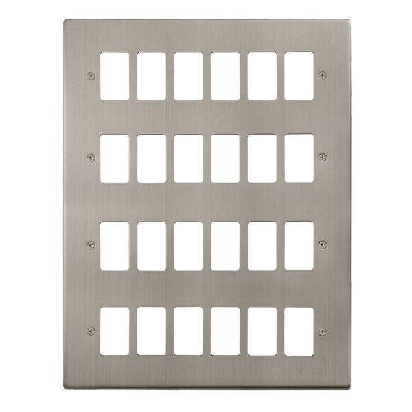 Click VPSS20524 GridPro Stainless Steel 24 Gang Deco Range Front Plate