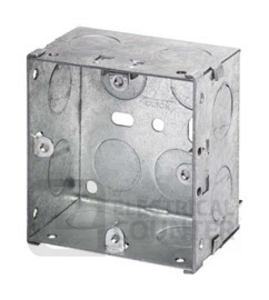 Click WA097 Essentials 1 Gang 47mm Galvanised Steel Knockout Box