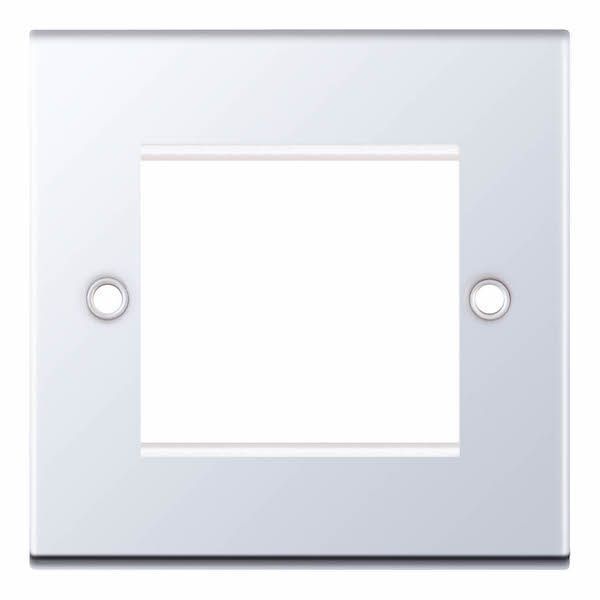 Selectric 5M-8 Euro Media Polished Chrome 2 Aperture 5M Front Plate