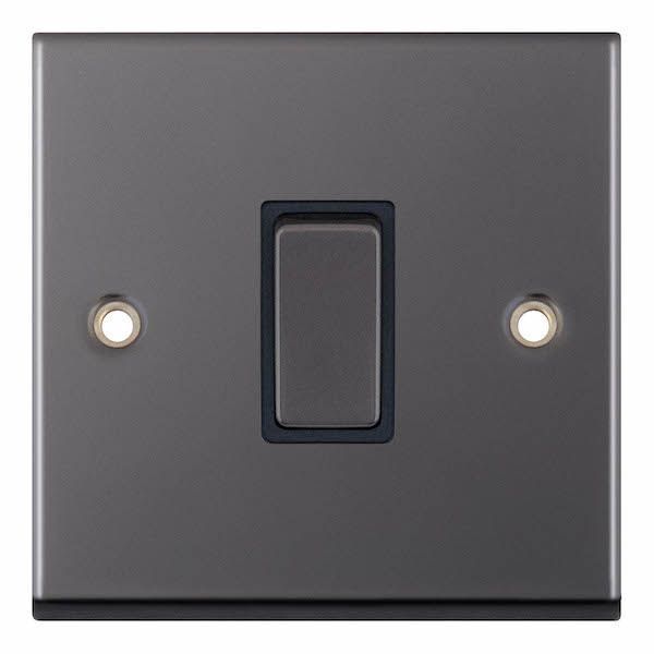 Selectric 7MPRO-401 7MPRO Black Nickel 1 Gang 10AX 2 Way Plate Switch