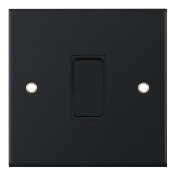 Selectric DSL11-01 5M Matt Black 1 Gang 10AX 2 Way Plate Switch
