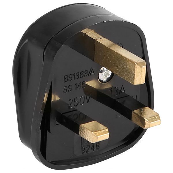 Selectric LG102B Square Black 13A Fused Tough Plug