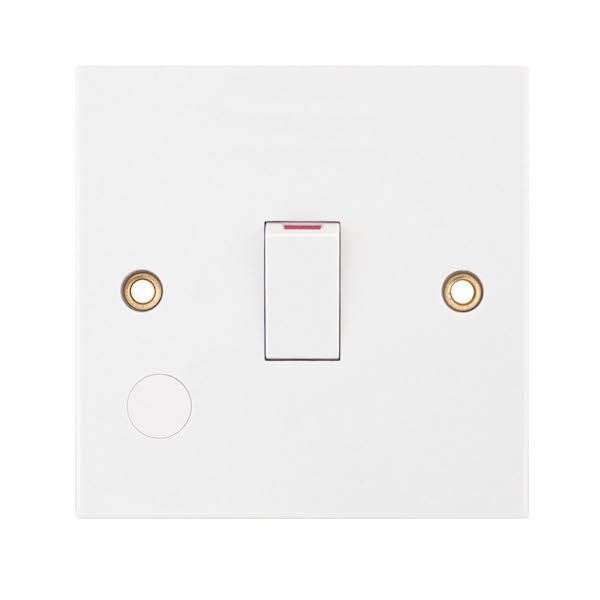 Selectric LG220/F Square White 1 Gang 20A 2 Pole Flex Outlet Switch