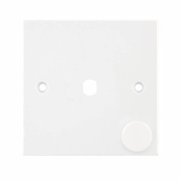 Selectric LG230 Square White 1 Aperture Empty Dimmer Plate and Knob