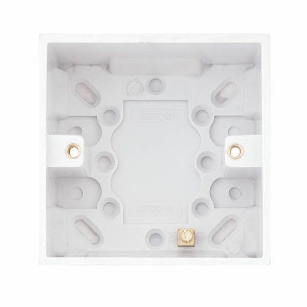 Selectric LG838-47 Square White 1 Gang 47mm Depth Surface Pattress Box