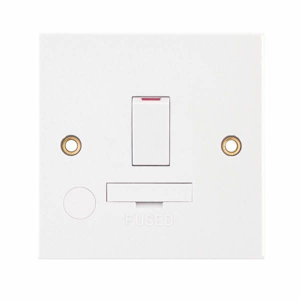 Selectric LG9218/F Square White 13A 2 Pole Flex Outlet Switched Fused Spur Unit
