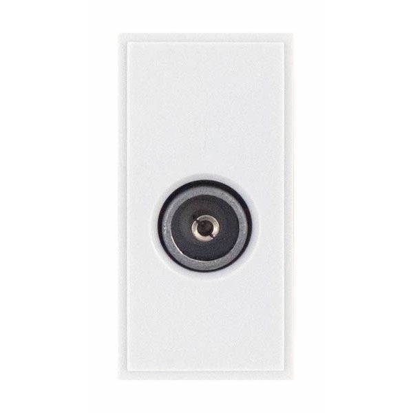 Selectric MOD-39 Euro Media White 1 Gang  Non-Isolated Female Coaxial TV Socket
