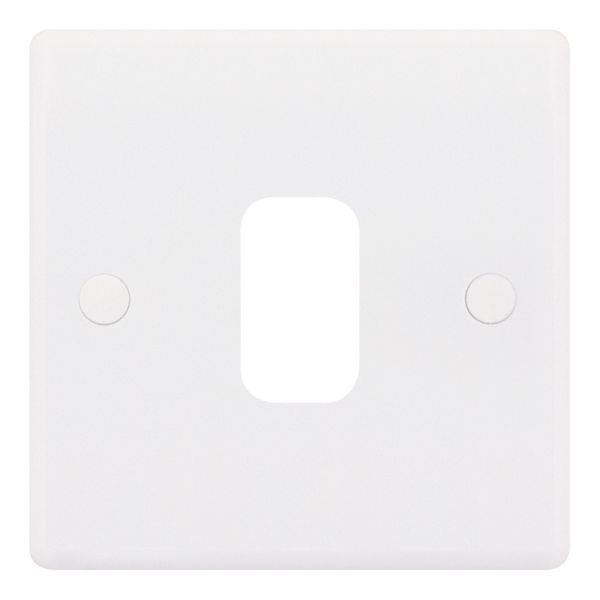 Selectric SGRID360-167 GRID360 White 1 Aperture Smooth Modular Front Plate