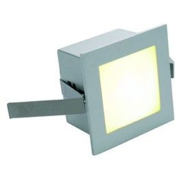 Silver Grey Aluminium Frame Basic Warm White LED Wall Light 1W