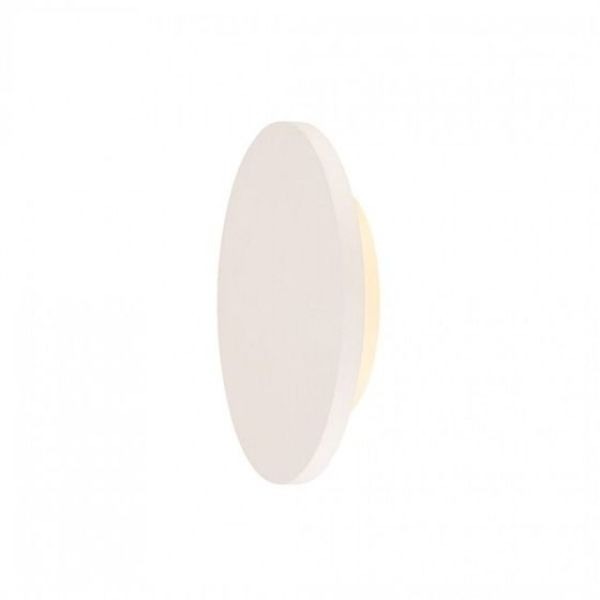 White Plastra wall light, LED, 3000K, round,  30cm