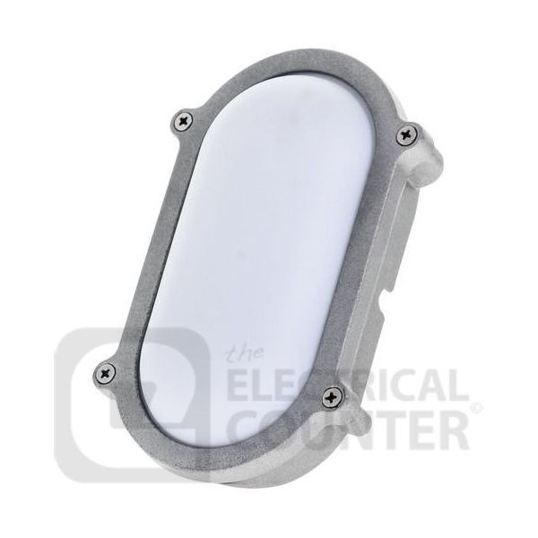 Super-Slim Oval LED Die Cast Bulk Head Light IP65 530lms 9W 230V