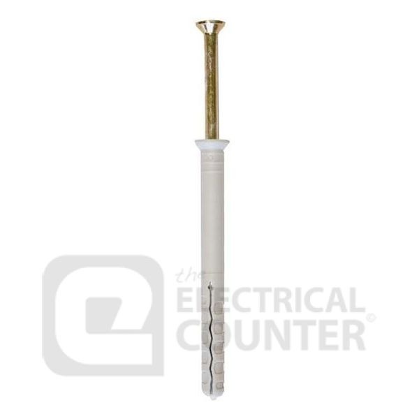 Unicrimp CC-04121 Hammer In Fixings 8 x 100mm for use with 55mm Fixtures (16 Pack, 0.22 each)