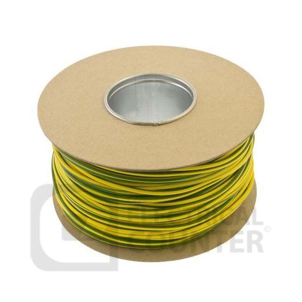 Unicrimp QES2 Green and Yellow PVC 2mm Earth Cable Sleeving 100m