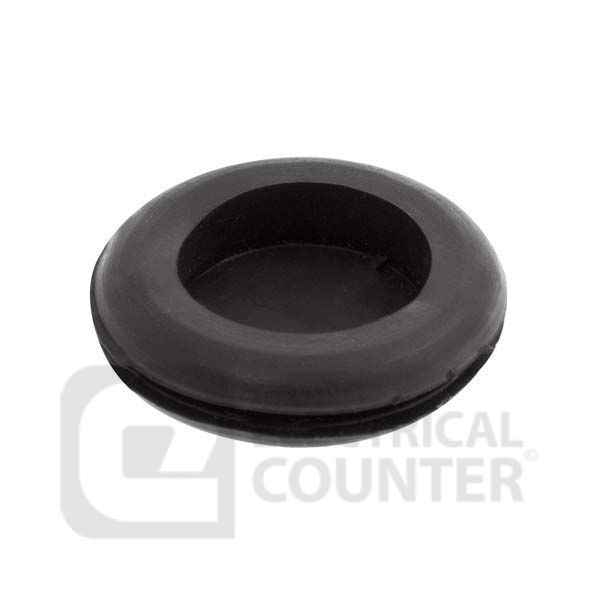 Unicrimp QGROM25CLOSED Black Standard Closed Cable Grommets 25mm (50 Pack, 0.06 each)