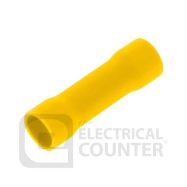 Unicrimp QYB Yellow Butt Pre-Insulated Connector Terminals (100 Pack, 0.07 each)