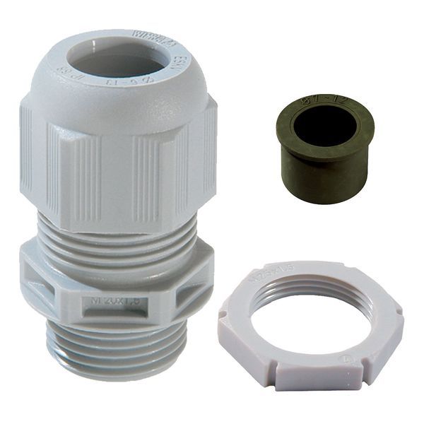GLP20+RDE Black Cable Gland with reduction sealing insert & locknut (10 Pack, 0.47 each)