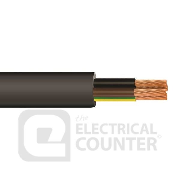 Pitacs 3184Y 1.0MM 50M BK Black 4 Core Round Flexible 3184Y 1.0mm Cable - 50m