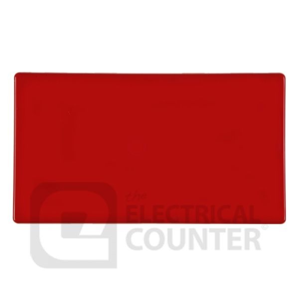 Red Double Blank Plate