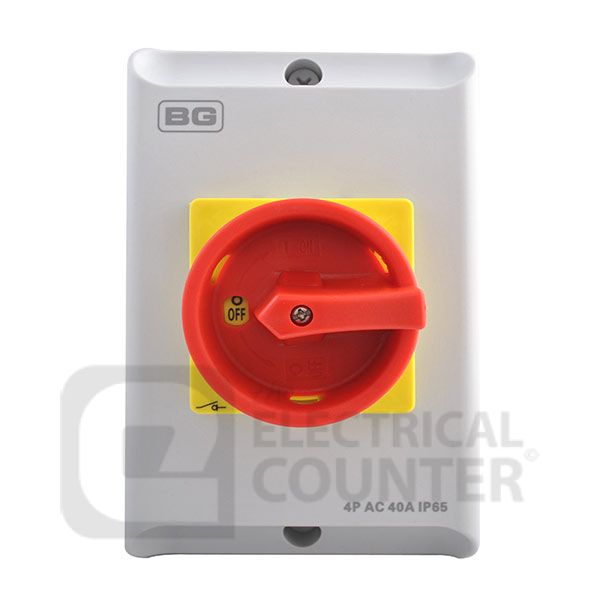 BG CPRSD240 IP65 40A 2 Pole Insulated AC Rotary Isolator