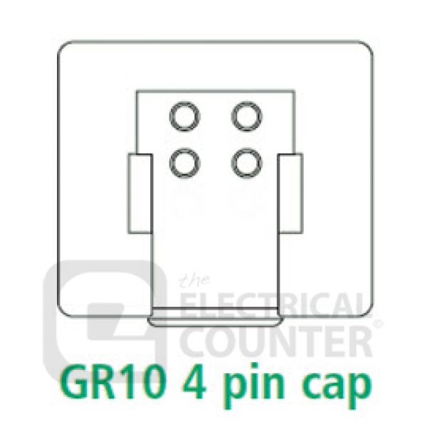 Crompton CC Lamp 28W - GR10q 4 Pin Cap White
