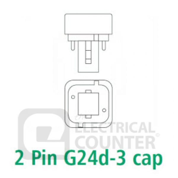 Crompton Double Turn D Type Lamp 26W - G24d-3 2 Pin Cap White