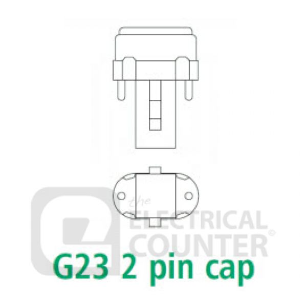 Crompton Single Turn S Type Lamp 11W - G23 2 Pin Cap White