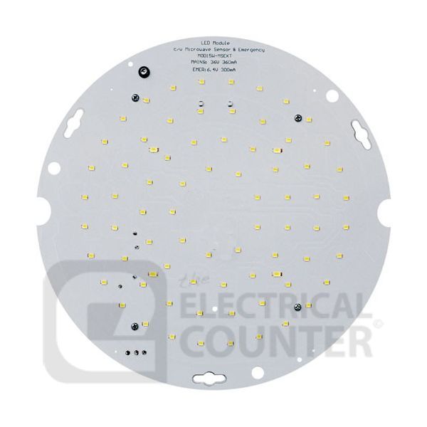 Black Circular 15W IP65 LED Emergency Bulkhead Fitting