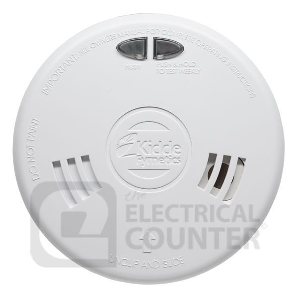 Kidde 2SFWR Slick Mains Optical Smoke Alarm with Wireless Interconnection and Rechargeable Backup