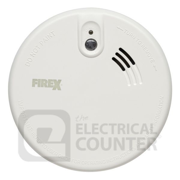 Kidde KF20R Firex Mains Optical Smoke Alarm with Rechargeable Lithium Battery