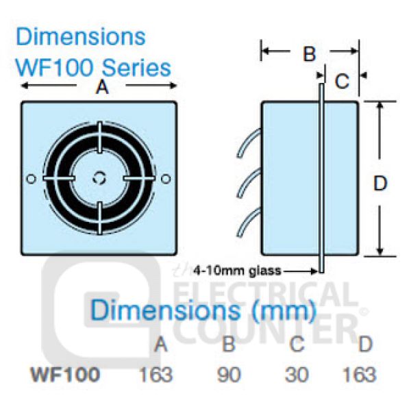 Manrose WF100H 100mm 4 Inch Humidity Control Window Fan with Timer
