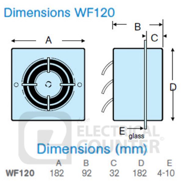 Manrose WF120PIR 120mm 5 Inch Window Extractor Fan with PIR Sensor