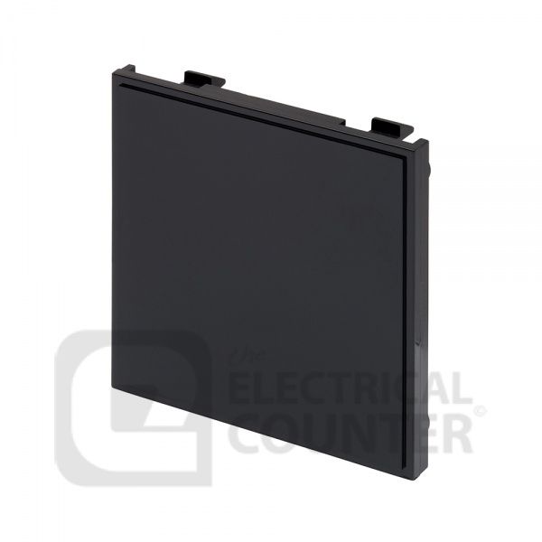 Black 50mm x 50mm Euro Module Blank Plate