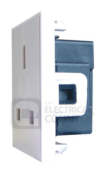 Click MM010WH New Media Polar White 13A UK Socket Outlet Module