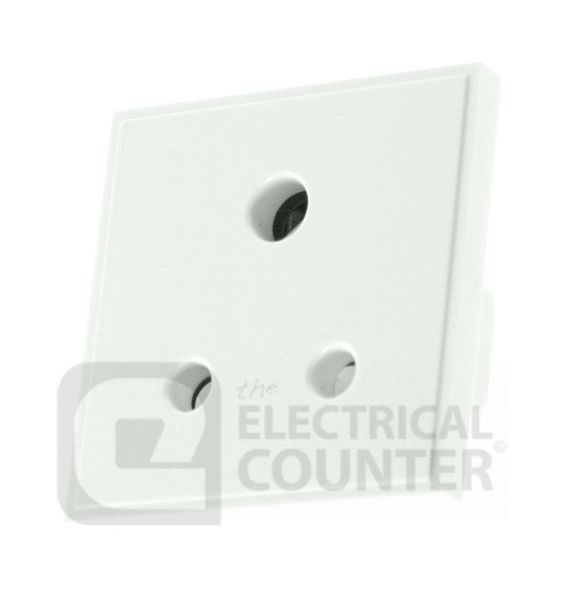 Click MM038WH New Media Polar White 5A Round Pin Socket Outlet Module