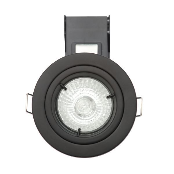 Forum ELA-27465-MBLK Yate Matt Black 80mm LED GU10 Fire-Rated Fixed Downlight