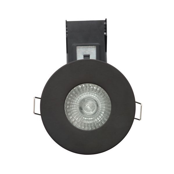 Forum ELA-27467-MBLK Yate Matt Black 80mm LED GU10 Fire-Rated Fixed Downlight
