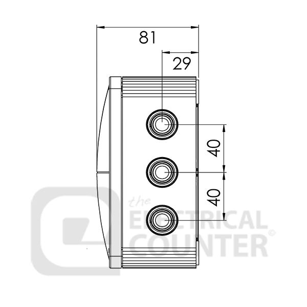 Grey Combi 1210/5 Pole Terminal Junction Box IP66/67 57Amp