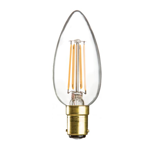 2 W Knightsbridge CL2BCC LED 35 mm BC Clear Candle Lamp 3000K 230 V