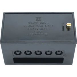 BG Electrical 4100DP 100A 5 Way Double Pole Insulated Connection Box image