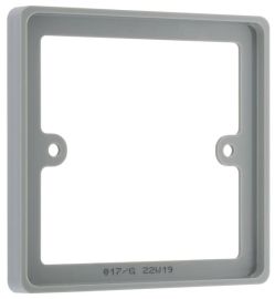 BG Electrical 817/G Moulded Grey Round Edge 1 Gang 10mm Square Spacer image