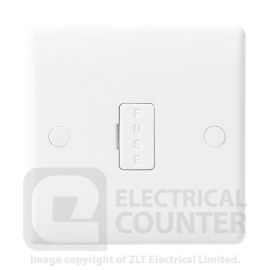 BG Electrical 855 Moulded White Round Edge 13A Flex Outlet Unswitched Fused Spur Unit