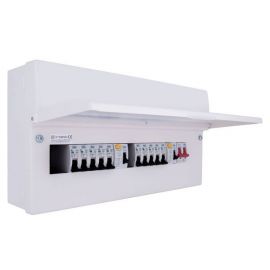 BG Fortress CFUDP16613A 13 Way 2x63A 30mA Type A RCD 10x B-Curve MCB 100A Main Switch Metal Populated Consumer Unit image