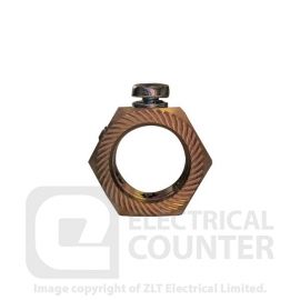 Deligo EN25  25mm Brass Earthing Nut for Enclosures & Conduit image