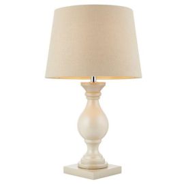 Endon Lighting MARSHAM-TLIV Marsham Ivory IP20 40W E14 Ivory Faux Linen Shade Table Lamp image